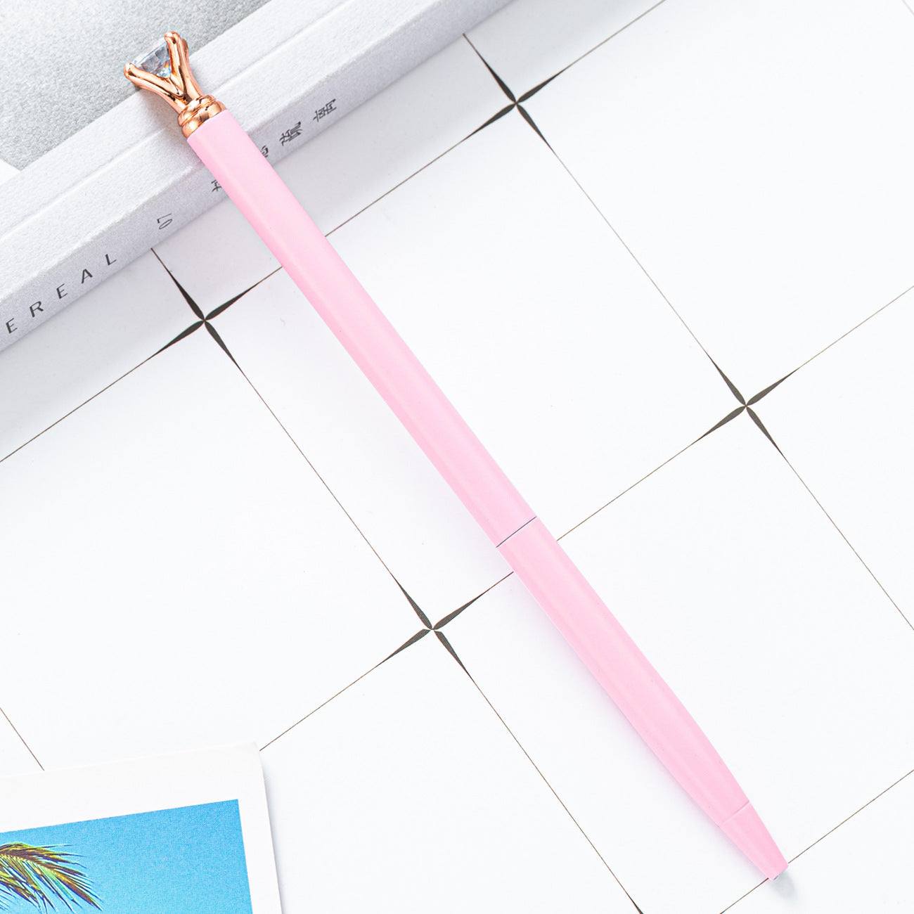 Hoelsale Pens Gradient Small Diamond Ballpoint Pen Metal Pen