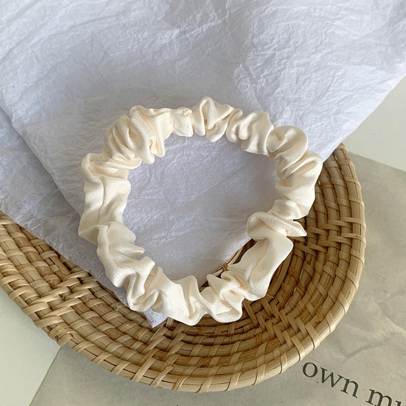 Wholesale Solid Color Satin Small Hair Tie