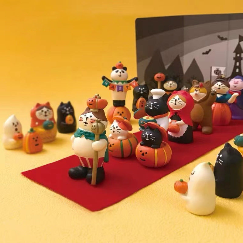 Wholesale Japanese ZAKKA Cat Resin Figurine  King Pumpkin Home Decor