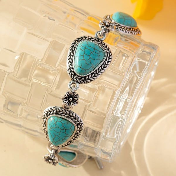 Wholesale Bohemian T-shaped pattern turquoise eco-friendly bracelet