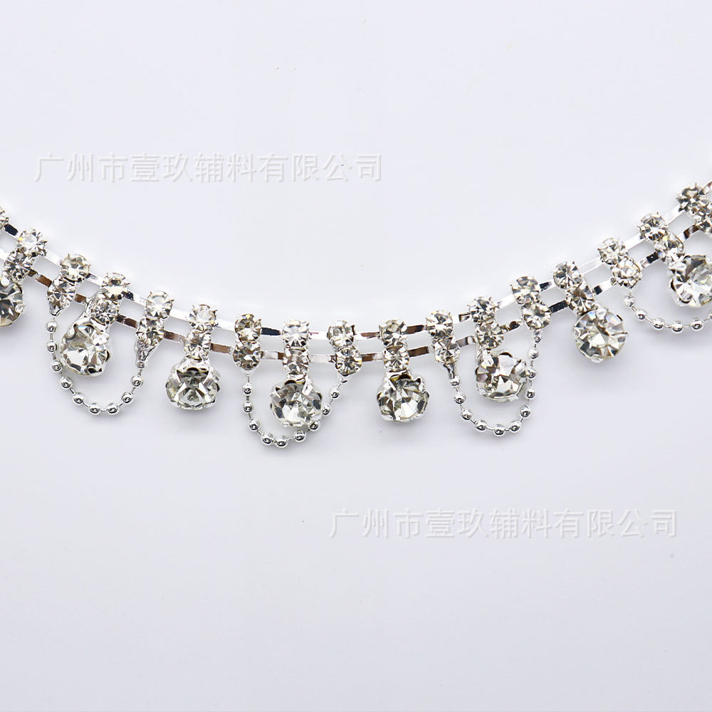 Wholesale Water Diamond Claw Chain Crystal Diamond Chain DIY Patches