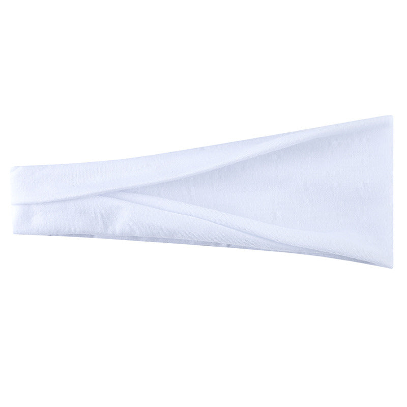 Wholesale Women's Solid Color Yoga Sports Fitness Running Sweat Absorbing Breathable Elastic Jumper Headband
