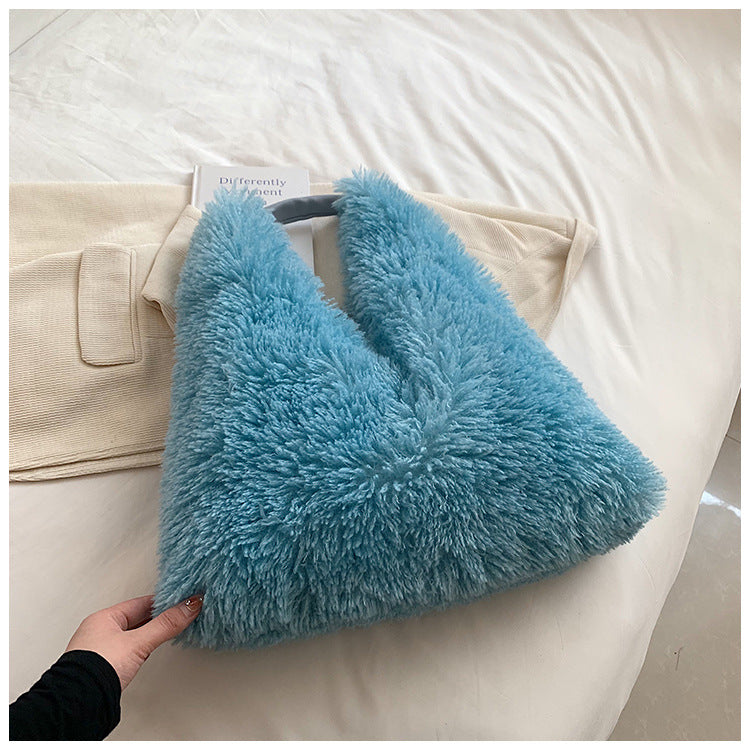 Wholesale Autumn and Winter Plush Large Capacity Bags