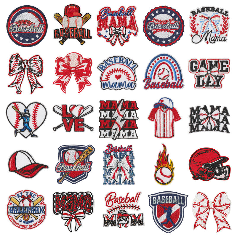 Wholesale Bow Cartoon Baseball DIY Patches