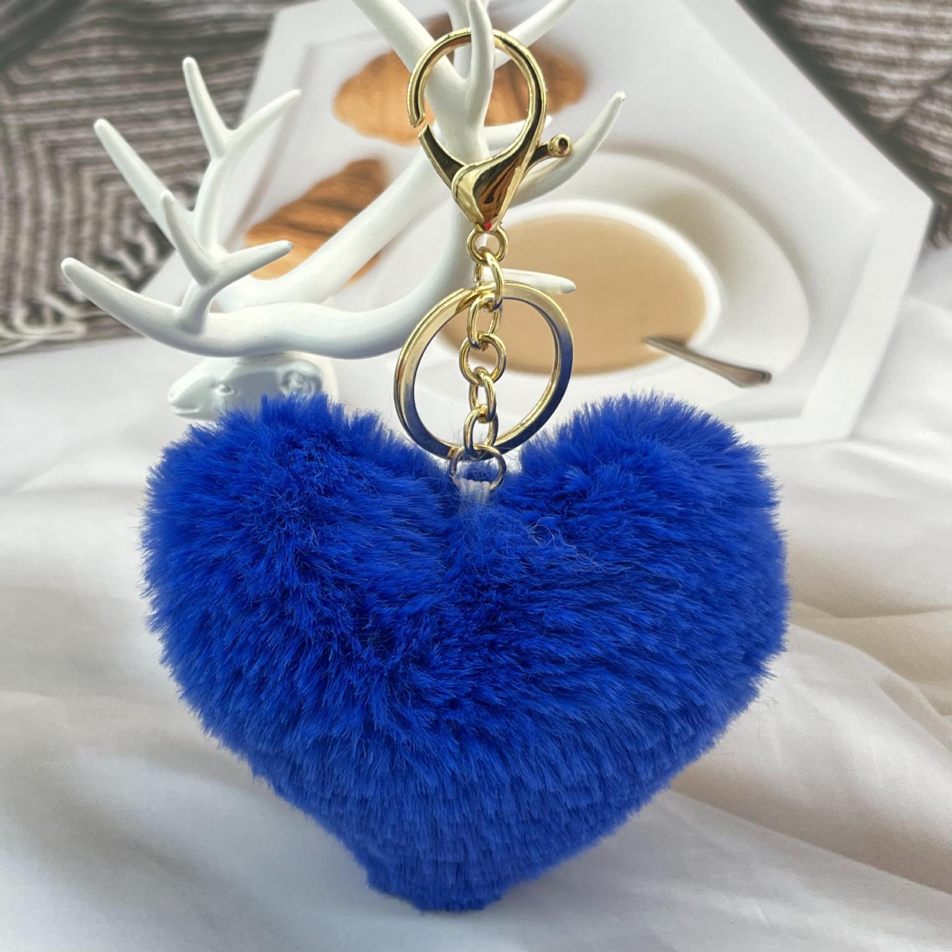 Wholesale Plush Peach heart keychain