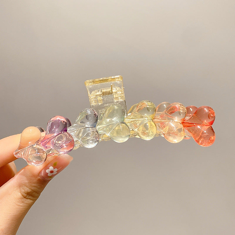 Wholesale Cute Pink Clip Acrylic Butterfly Hairpin