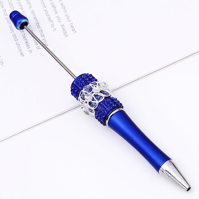 Wholesale 10pcs Beadable Pens DIY Diamond-studded Creative Butterfly Mesh Handmade Diamond Ballpoint Pen