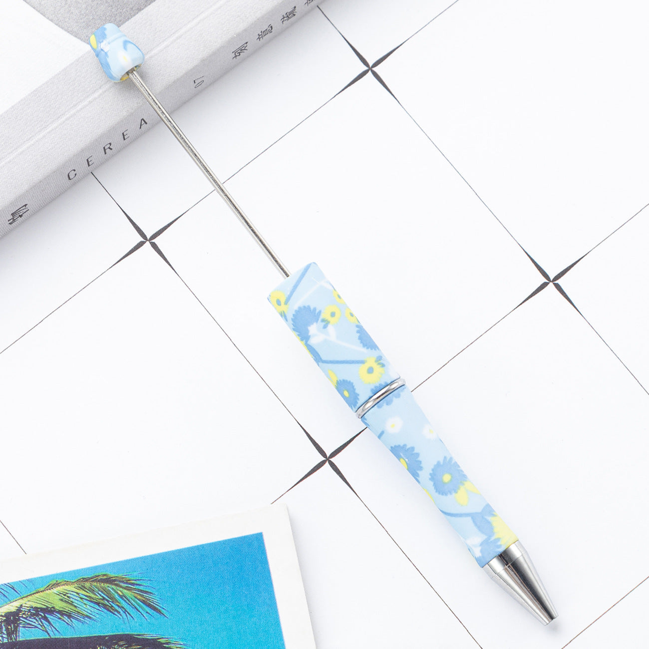 Wholesale 1000pcs Beadable Pens Cow Print Leopard Print Christmas Plastic Pen DIY for Beaded