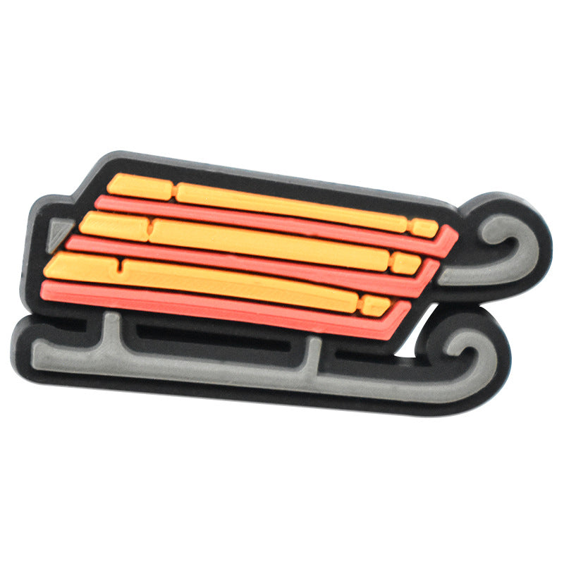 Wholesale Random 100pcs Winter Series Snowflake Christmas Hole Shoes DIY Shoes Decoration PVC Shoe Buckles