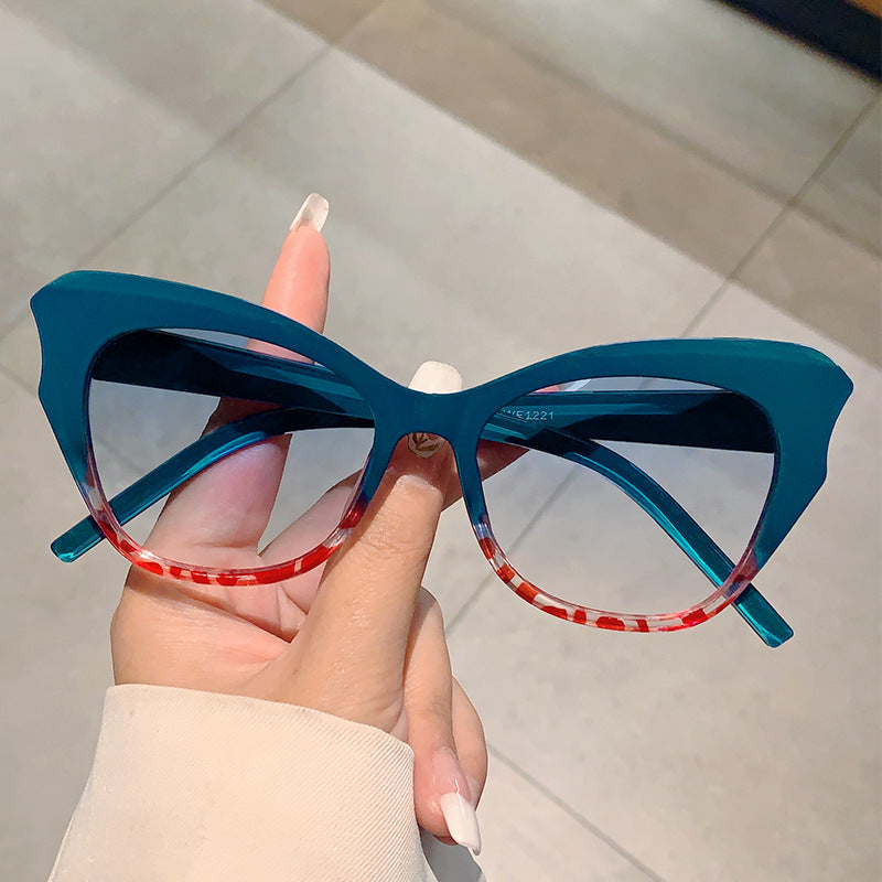 Wholesale Anti-ultraviolet light-proof, slim-looking, high-end stitching color sunglasses