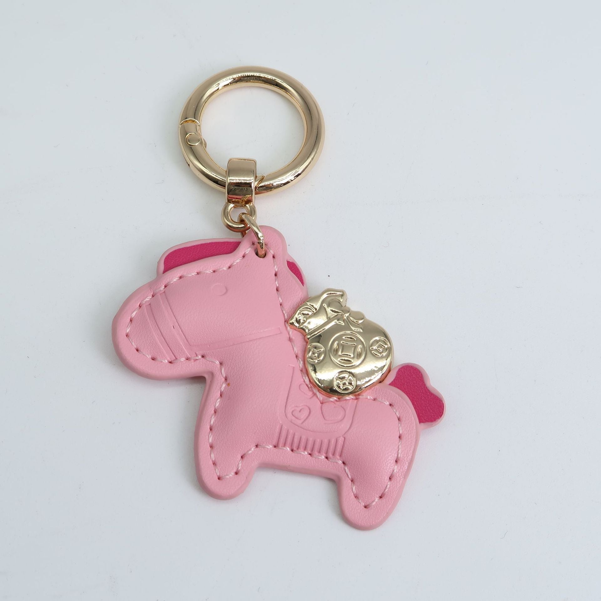 Wholesale Handmade Pony Pendant Made of Artificial Leather Keychains