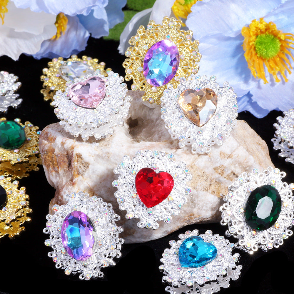 Wholesale 3pcs/pack Retro alloy heavy-duty beads straight hole DIY beading