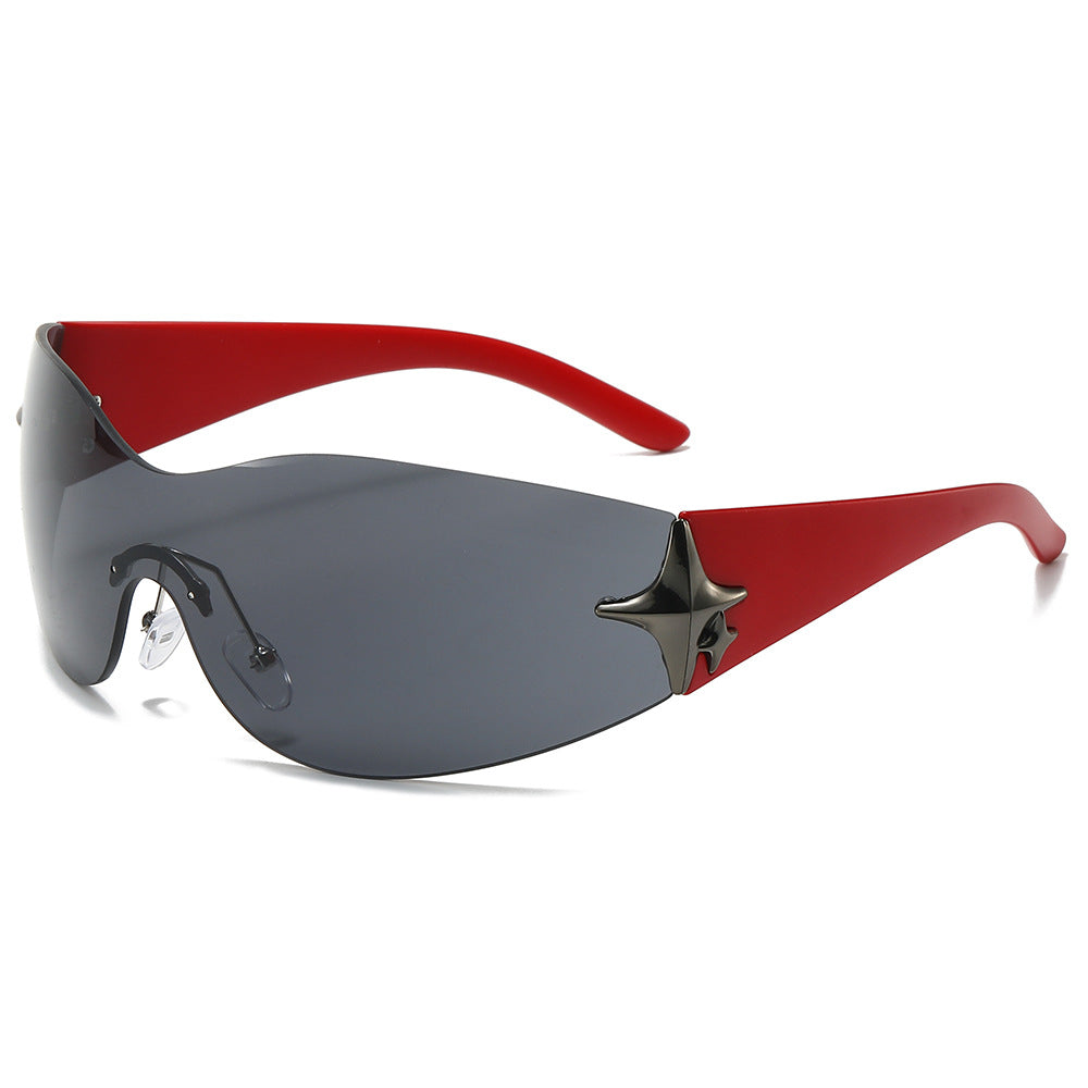 Wholesale Fashion Four-Pointed Star One-Piece Sunglasses