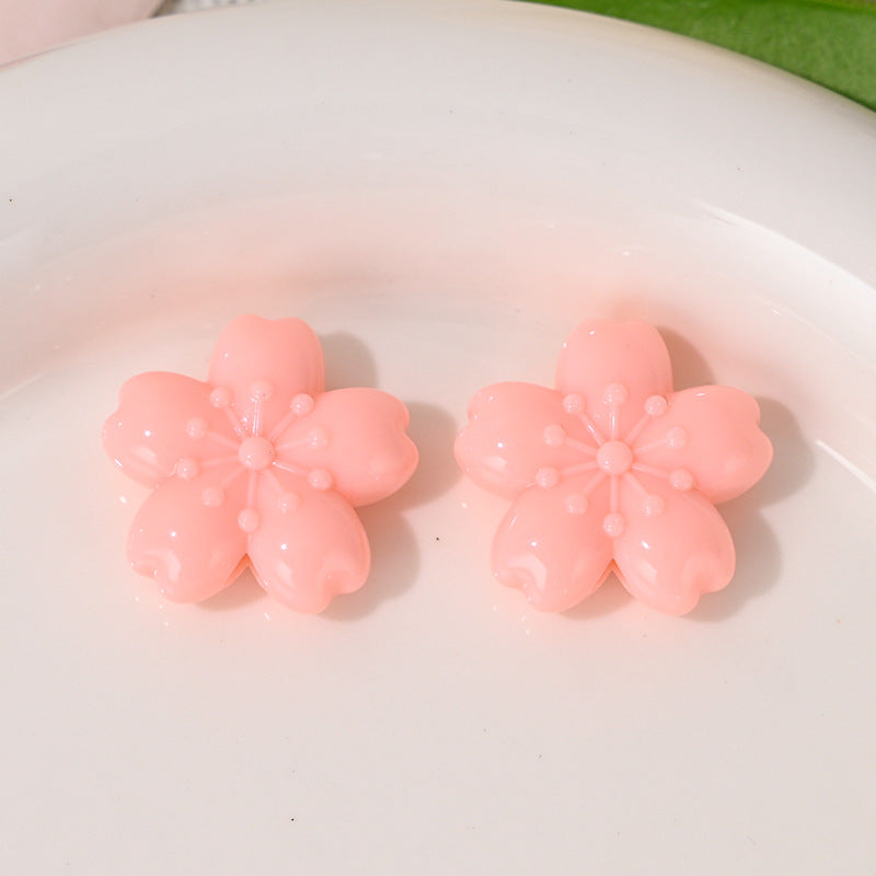 Wholesale 5pcs/pack   Candy-colored flower beads Acrylic Beads