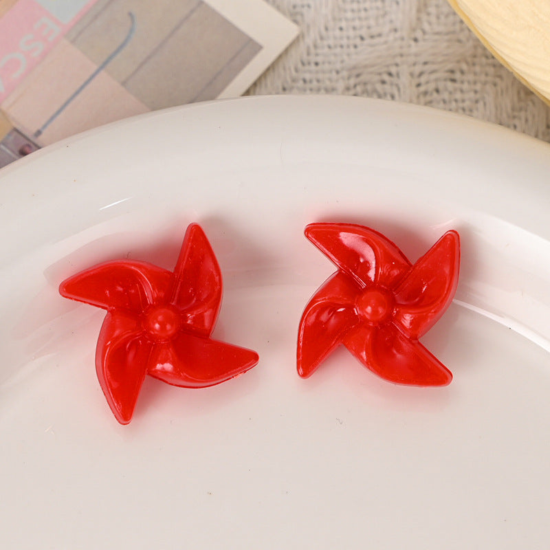 Wholesale  10pcs/pack Colorful small windmill loose beads with holes and special shaped beads