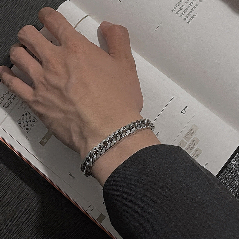 Wholesale Titanium Steel Non-fading Cuban Chain Bracelet
