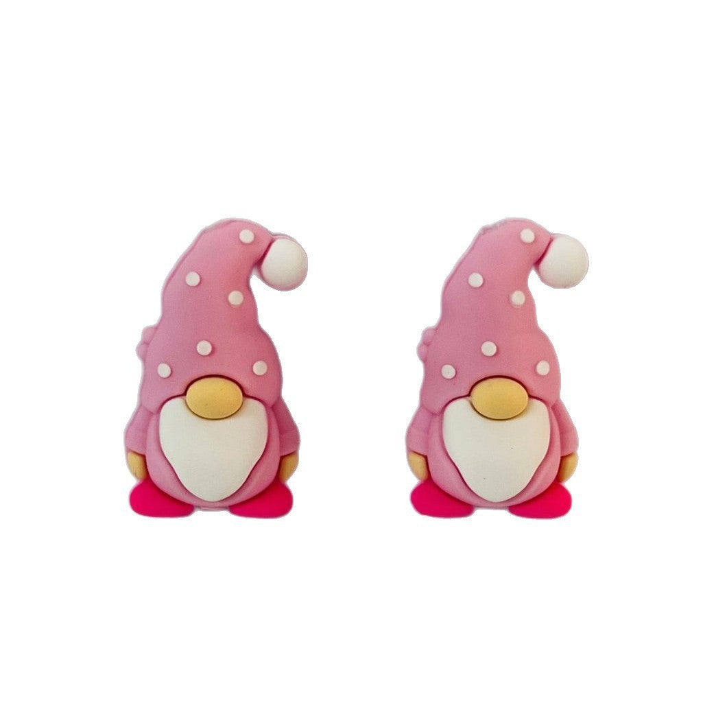 Wholesale 10pcs Valentine' s Day 3D Heart Beads with Through Holes Focal Beads