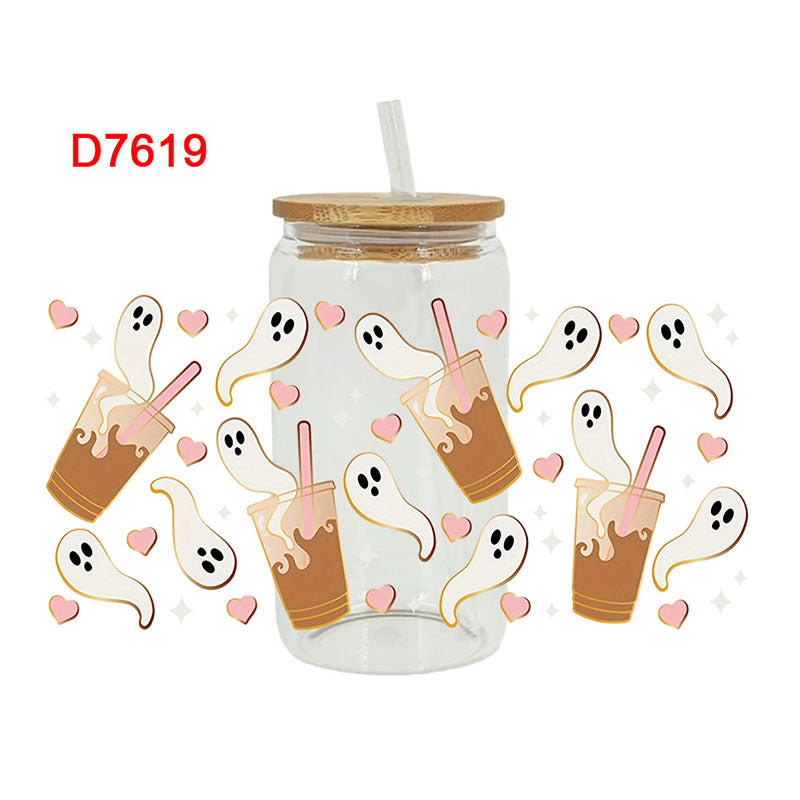 Wholesale Beverage Halloween Series 16oz Cup UV DTF Wraps