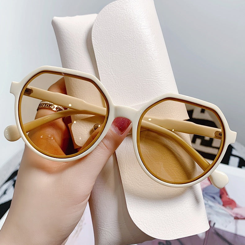 Wholesale Retro Small Frame White Sunglasses