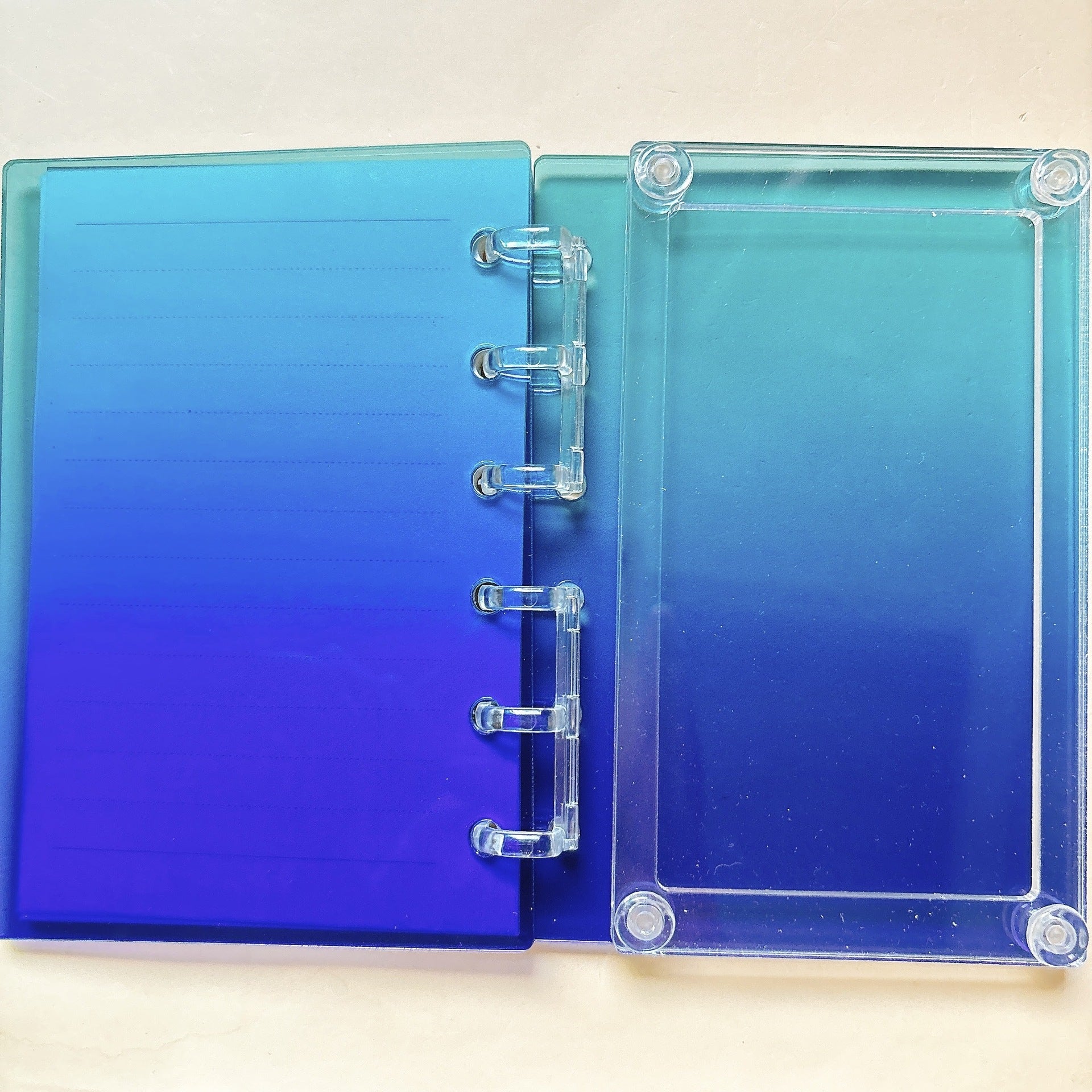Wholesale Color gradient shake acrylic notebook explosions exquisite loose-leaf  A7A5