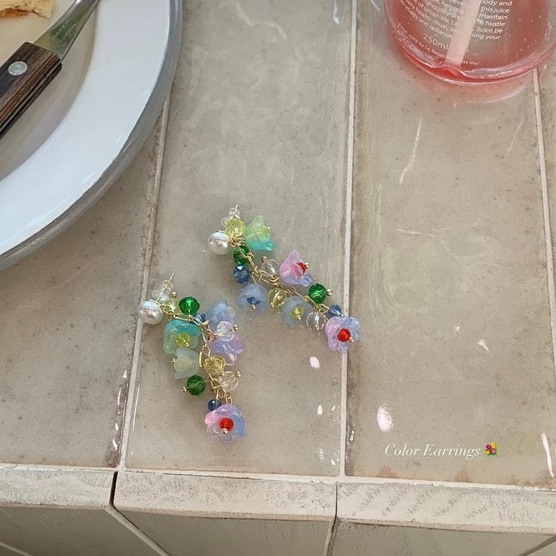 Wholesale Beach holiday style straw sunflower earrings