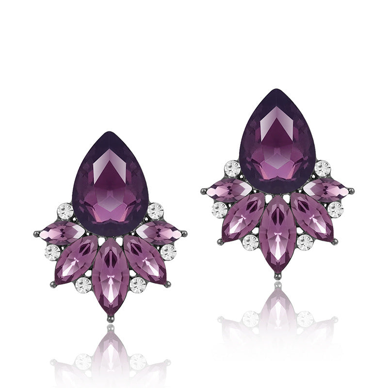 Pendientes de aleación de zinc multicolor al por mayor