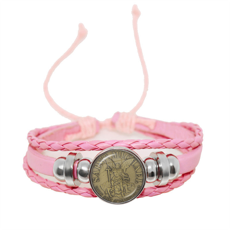 Wholesale Time Gemstone Leather Cord Bracelet