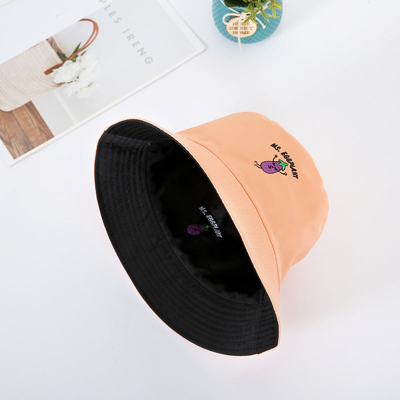 Bordado de verduras al por mayor poliéster Sunshade Bucket Sombrero