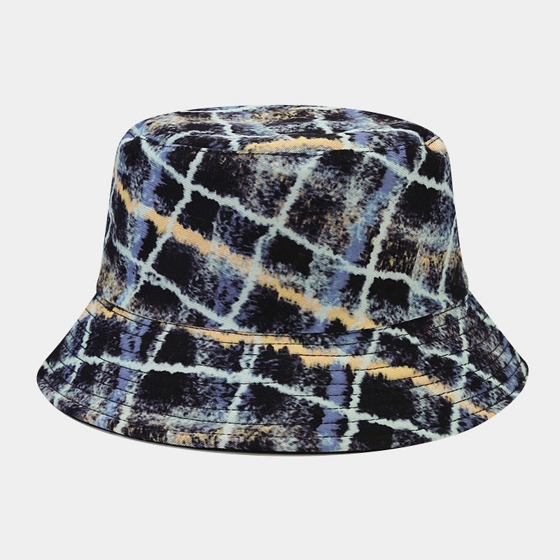 Wholesale Cotton Trendy Graffiti Check Bucket Hat