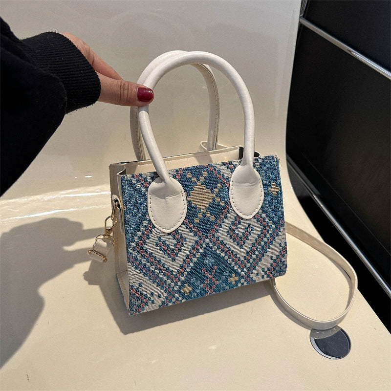 Wholesale PU Ethnic Style Small Square Bag