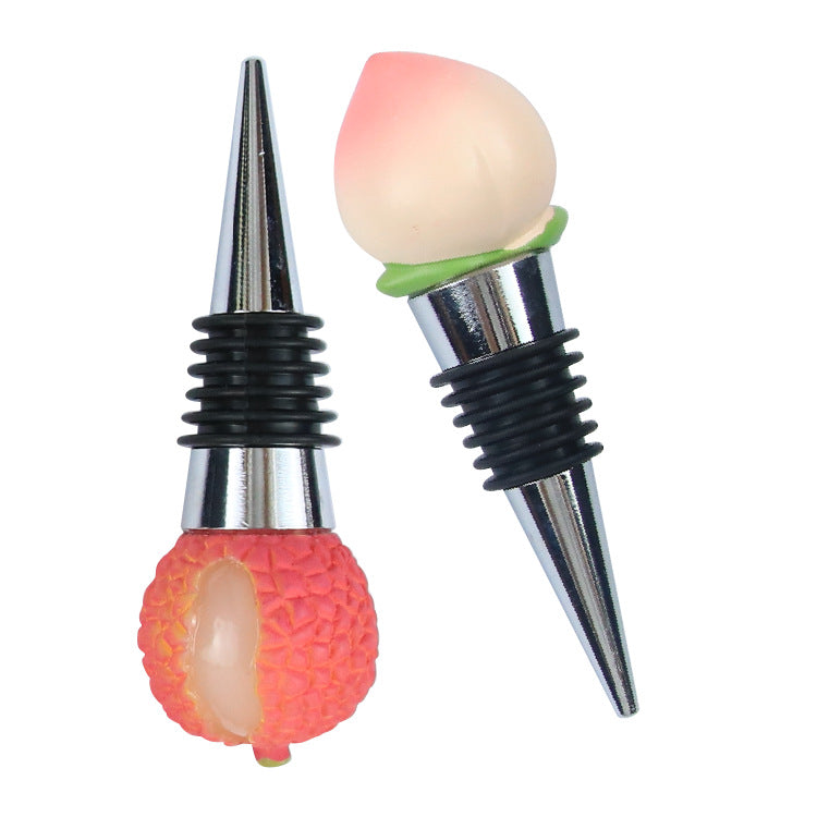 Wholesale  Fruit Wine Red Wine Stopper Pineapple Lemon Red Wine Stopper