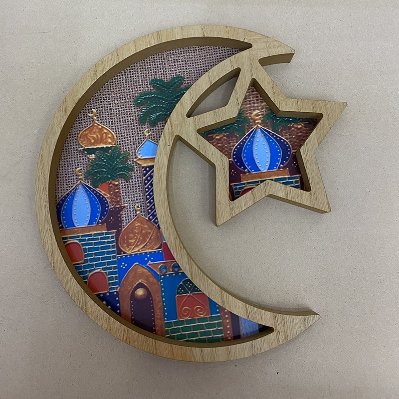 Wholesale of Wooden Moonlit Tray Ornaments