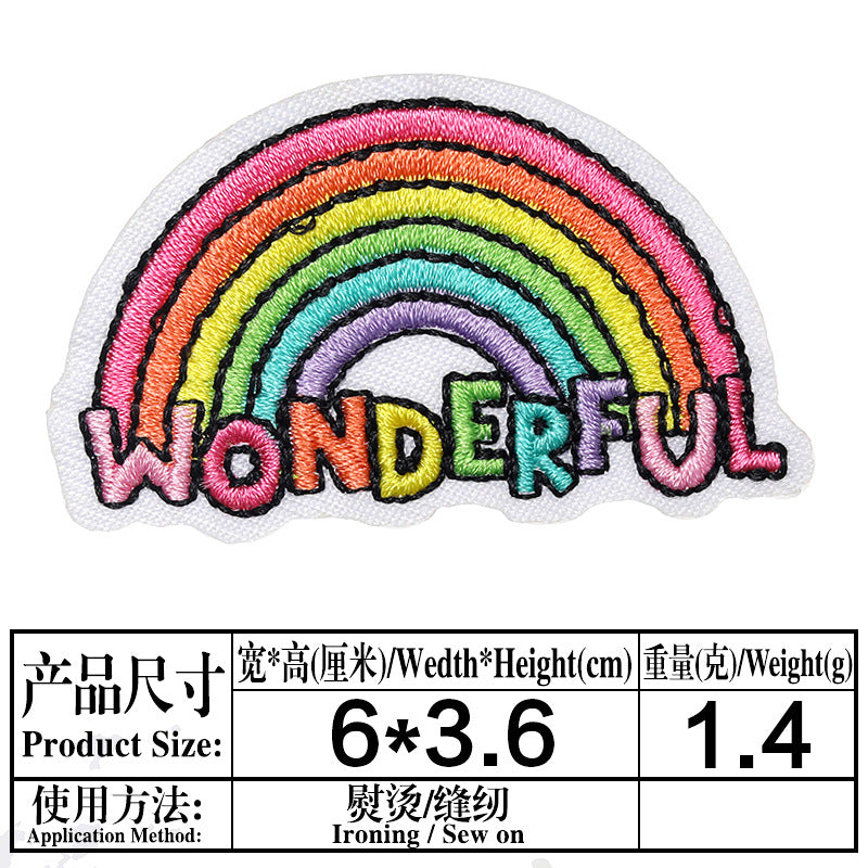 Wholesale Inspirational  encourages English embroidery DIY Patches