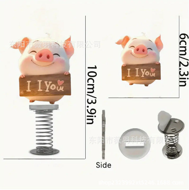 Wholesale 2D Flat Acrylic Cute Pig Car  Decoration Desktop Decorations