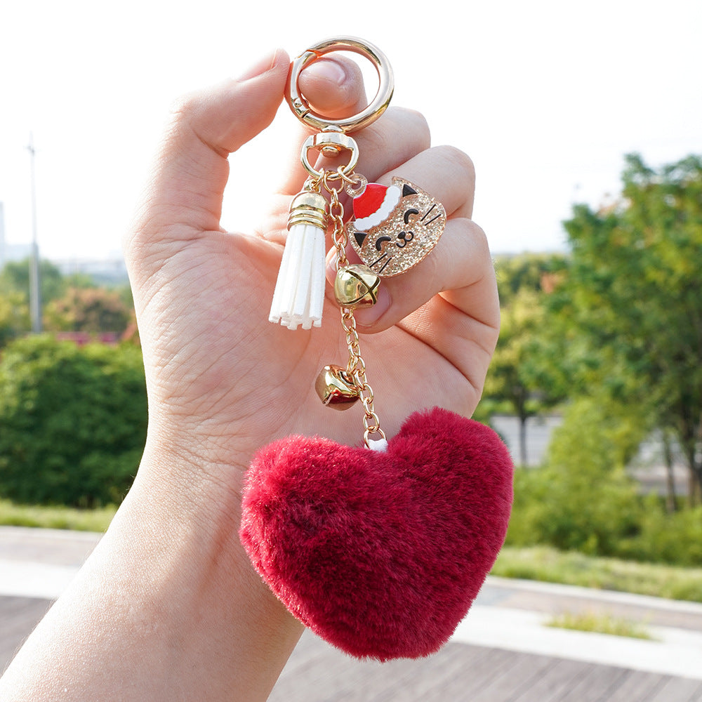Wholesale Love ball hanging rope acrylic Wristlet Keychain