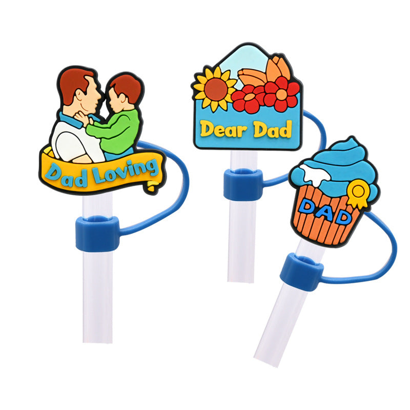 Wholesale Random 100pcs/pack    Father' s Day internet celebrity dust plug straw hat  Straw Tube Cap