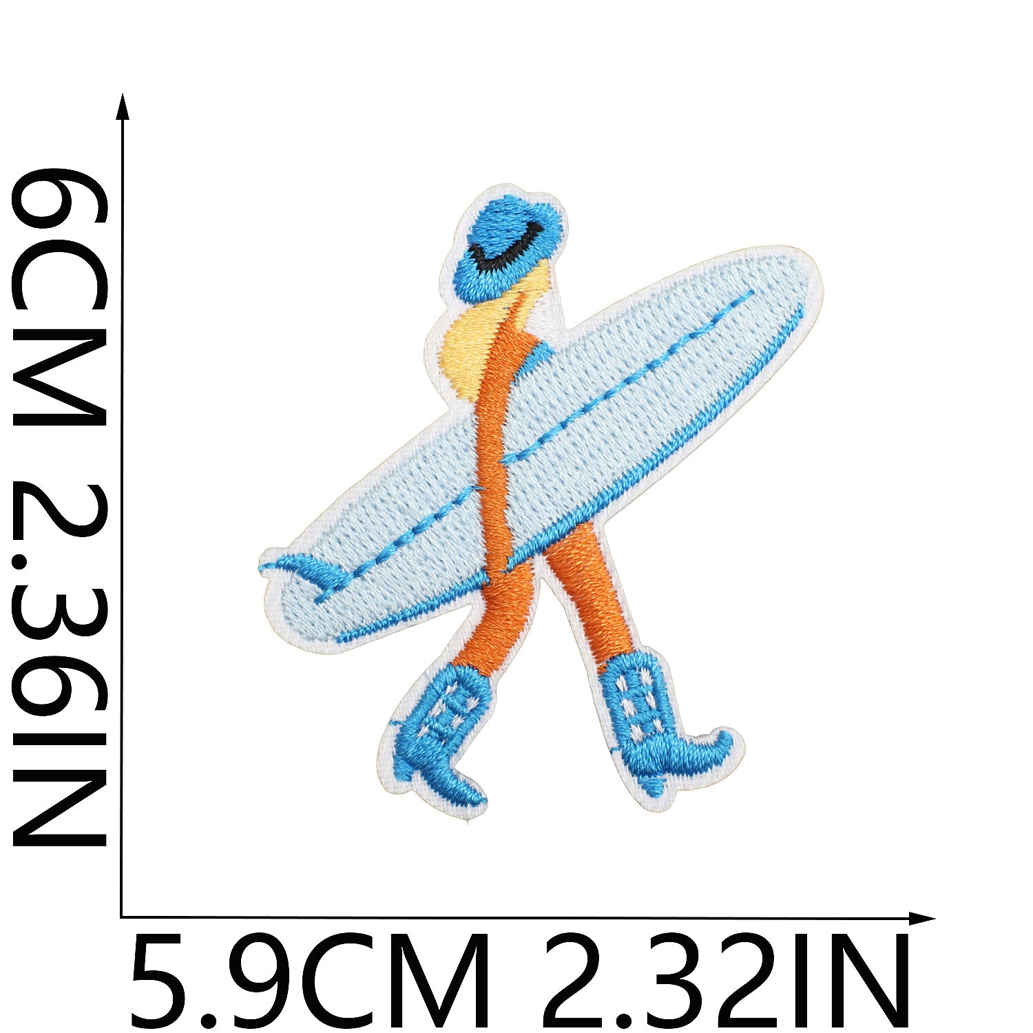 Wholesale Surfing Girls Embroidered Cloth Stickers