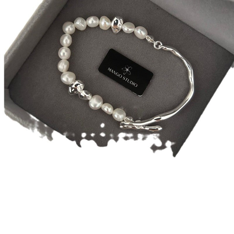 Wholesale Baroque Pearl OT Buckle Natural Fluid Bracelet