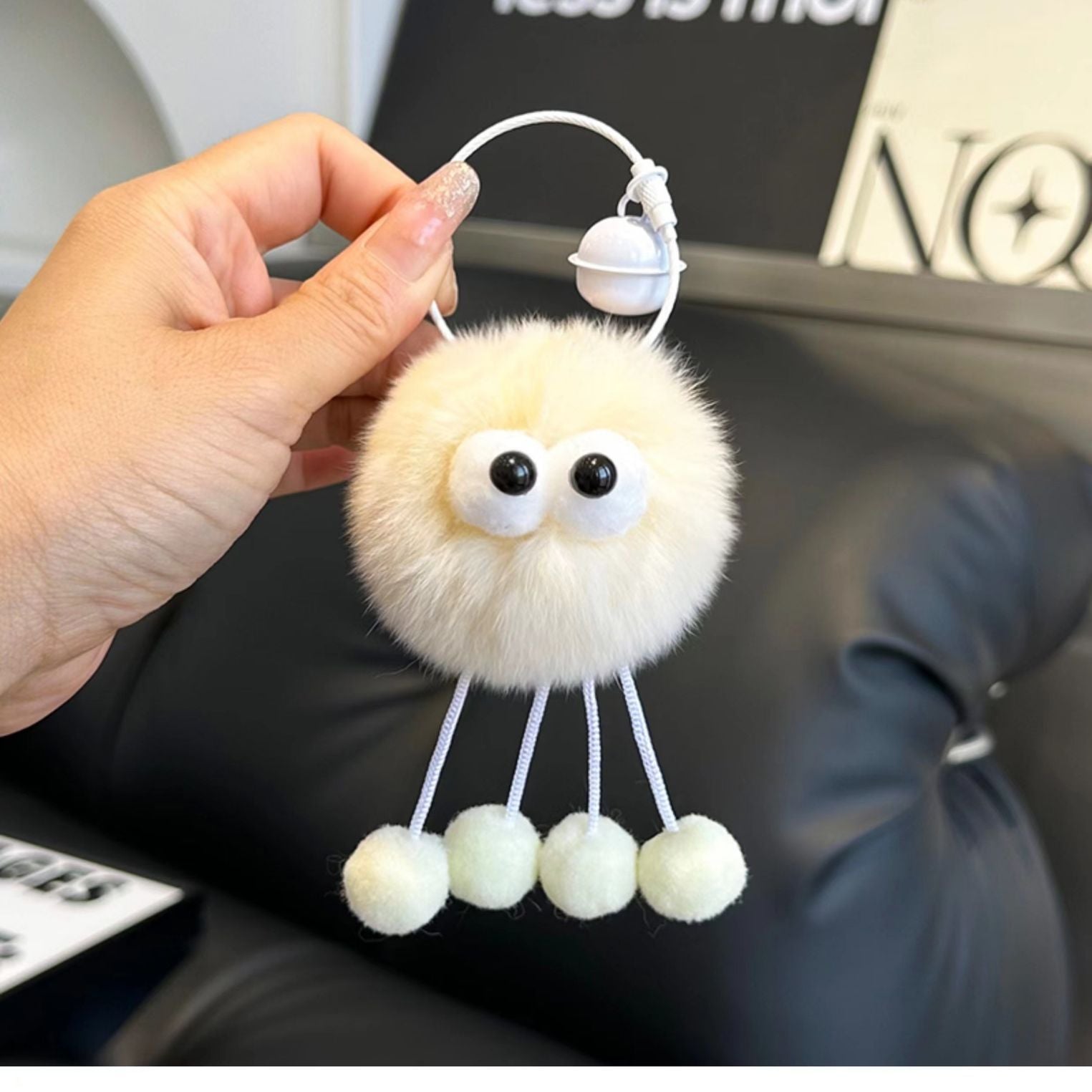 Wholesale Colorful Plush Pom Keychain