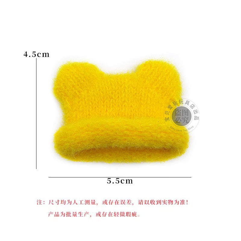 Wholesale 10pcs Plush Doll Bear Yarn Hat Doll Accessories