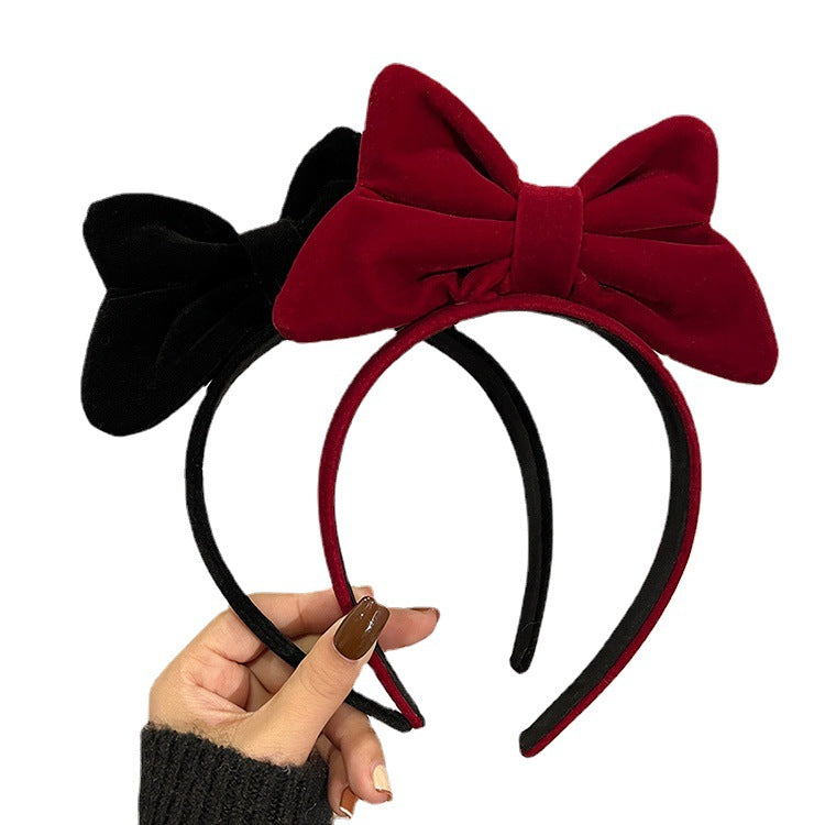 Wholesale Big red three-dimensional bow headband
