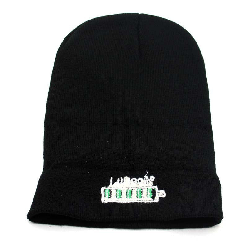 Wholesale Autumn and Winter Battery Embroidered Knitted Beanie