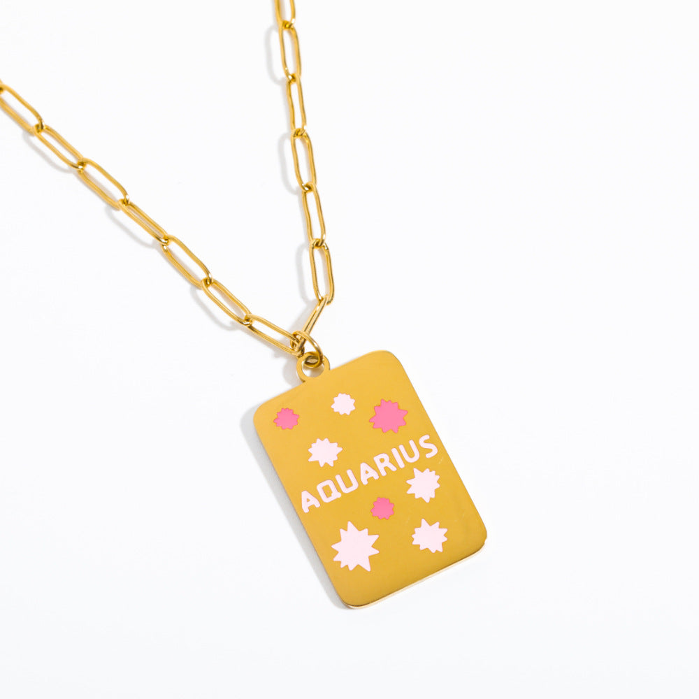 Wholesale Twelve Constellations Stainless Steel Necklace