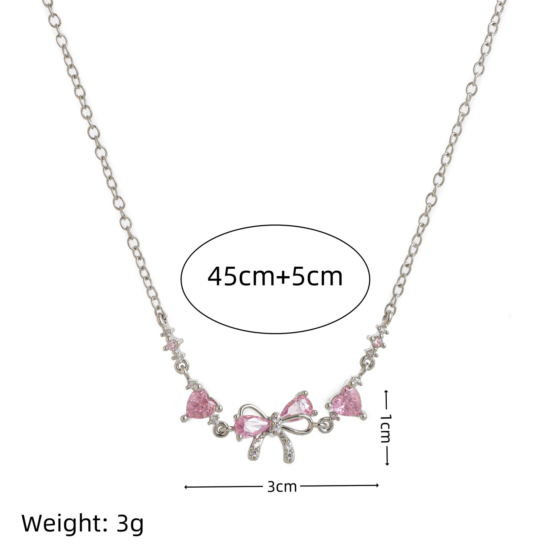 Wholesale Cute  Heart Zircon Butterfly Knot Copper Plastic Bracelet