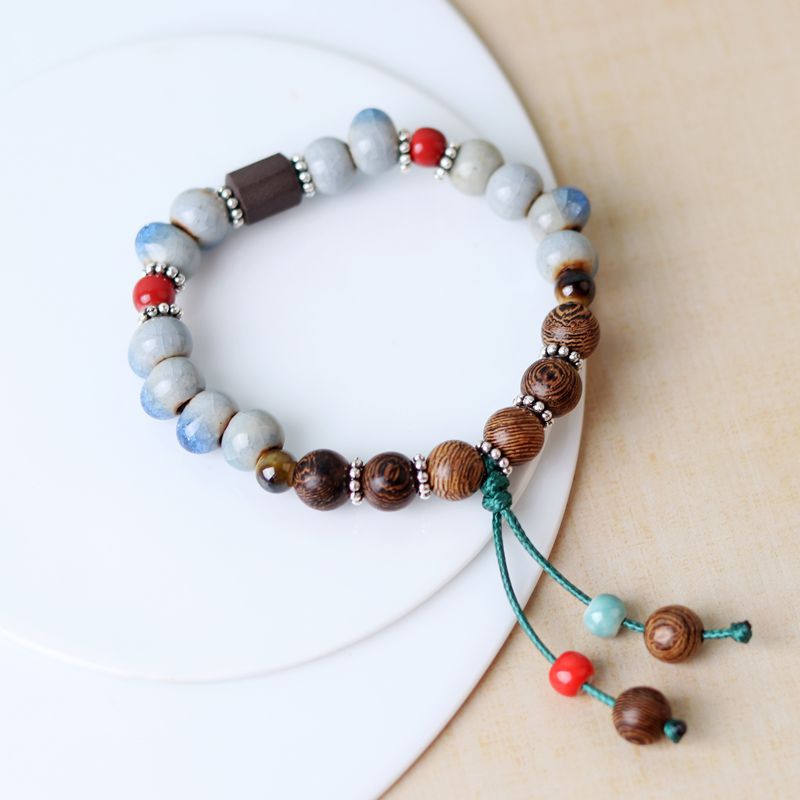Cerámica de estilo étnico al por mayor nuevo brazalete chino