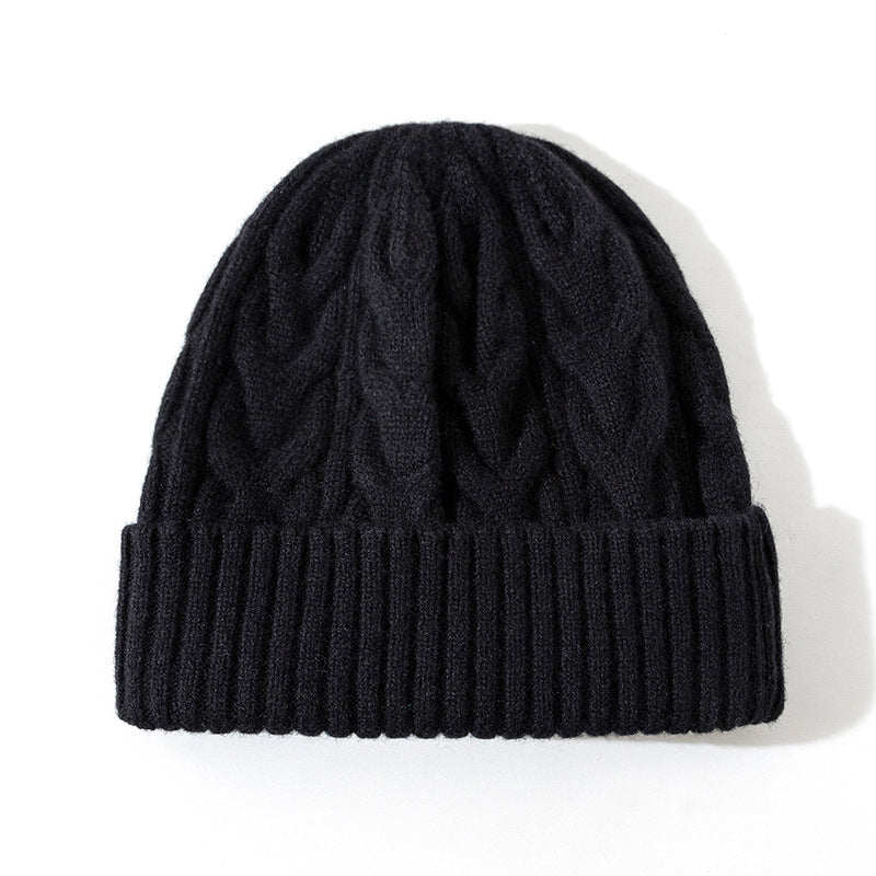Wholesale Autumn and Winter Thick Warm Sheep Wool Beanie