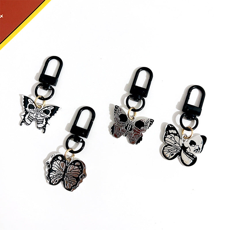 Wholesale Skull Butterfly Halloween Vintage Keychain