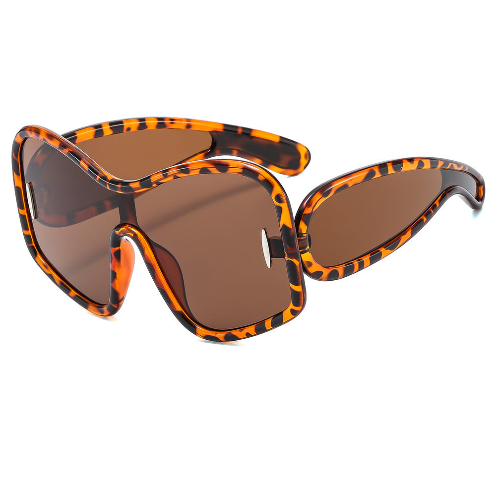 Wholesale Large frame one piece sunglasses for men and women