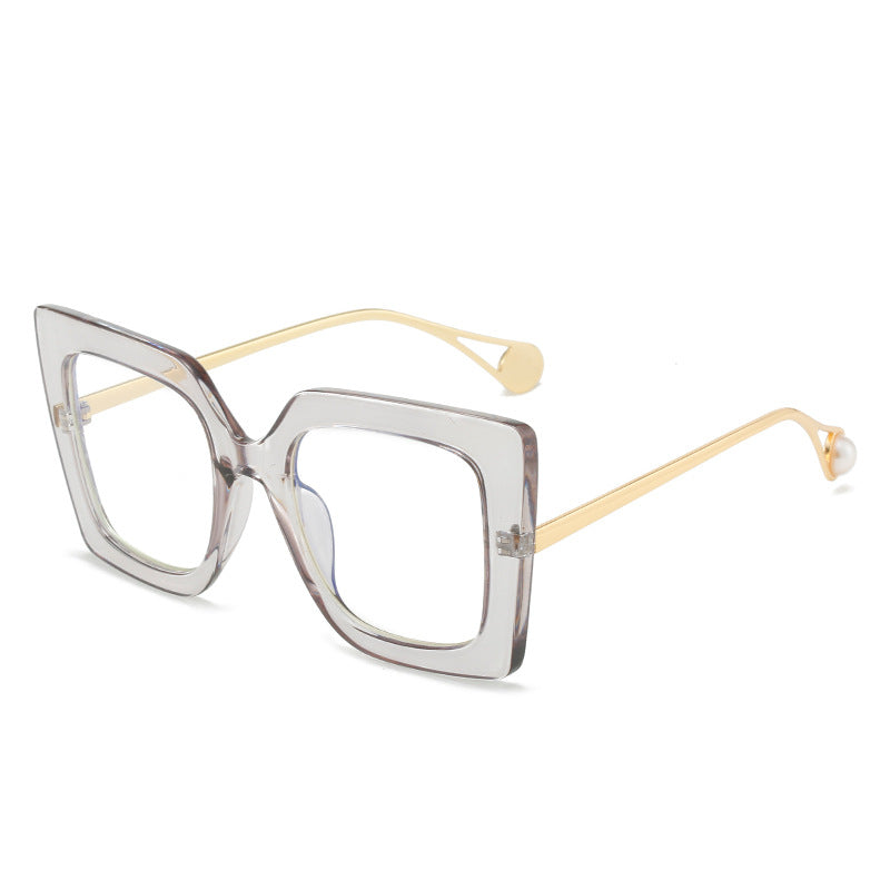 Wholesale PC Full Frame Square Two-color Glasses