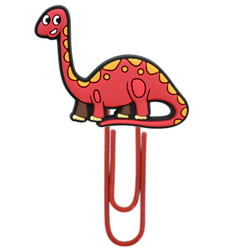Wholesale Random 50pcs Colorful Paperclip Dinosaur Series  File Bookmarks